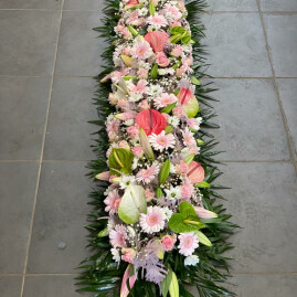 Dessus de cercueil ( composition a plat ) couleur aux choix