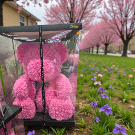 Ours Géant 80 cm rose