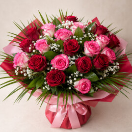 Rouge & tendresse 20 roses